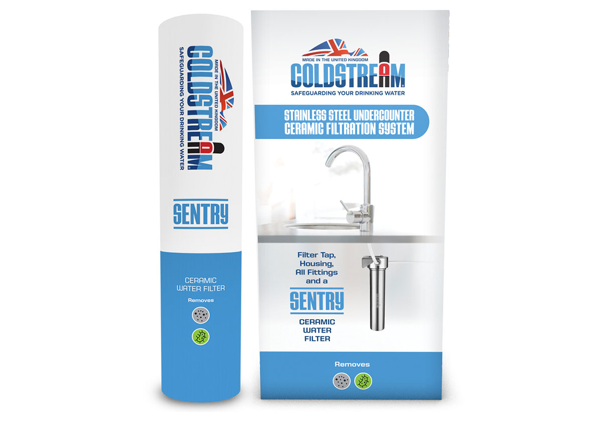 Coldstream undercounter stainless steel system with sentry filter. countertop water filter Best filters on the market.UK made.Free next day UK delivery.Carbon neutral. Removes more contaminants